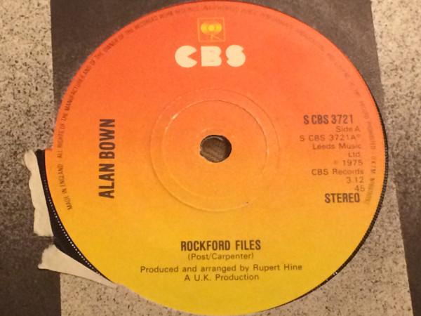 7-дюймовая пластинка ALAN BOWN Rockford Files SCBS3721 CBS 1975 UK Rock Б/у