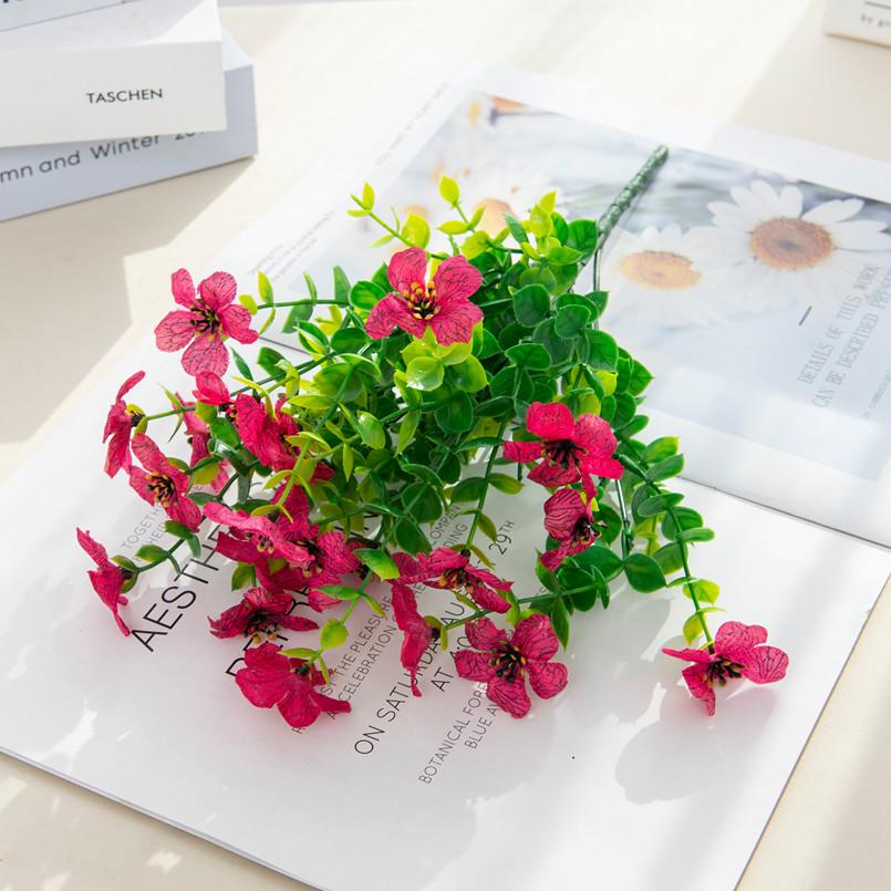 Искусственные пластиковые цветы вишни шелковые ромашки рождественские украшения ваза для дома сада вечеринки свадьбы искусственные растения эвкалипта