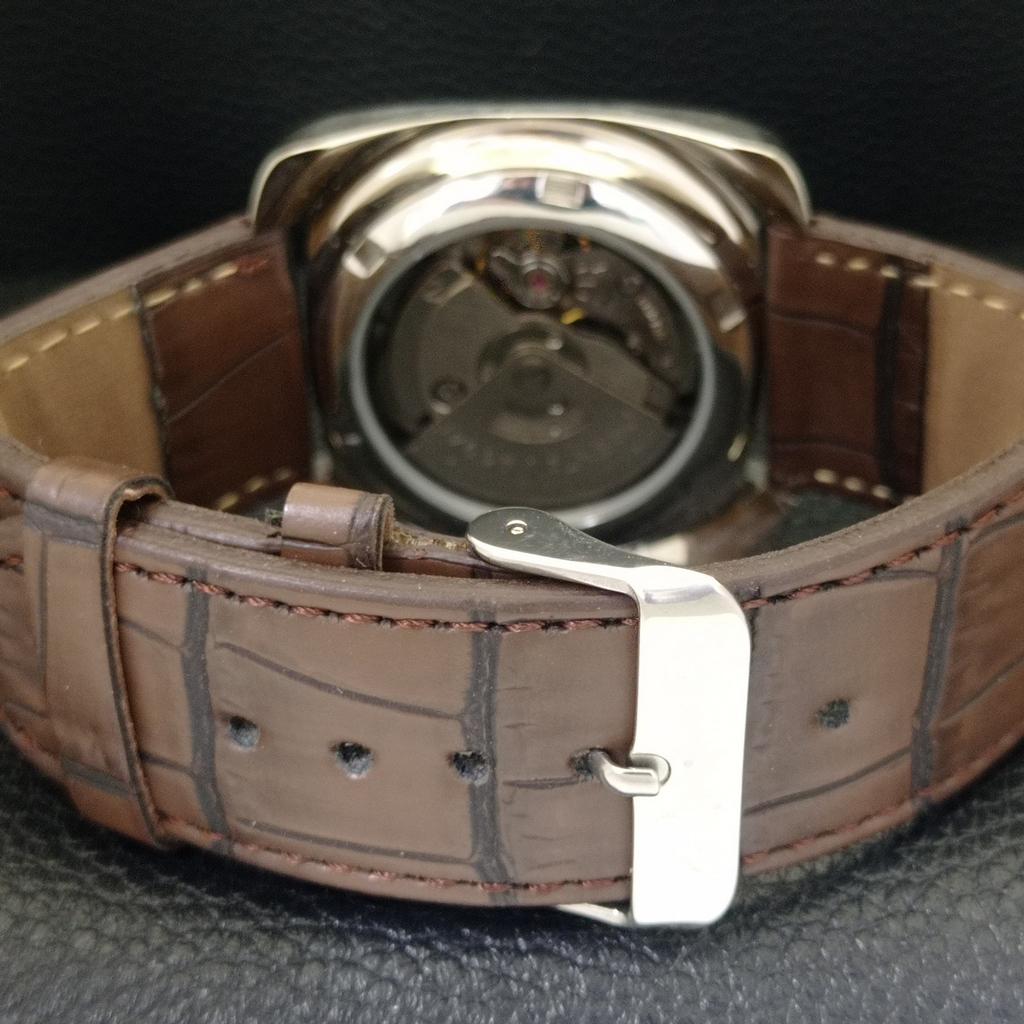 USED AUTOMATIC 46941 VINTAGE ORIENT JAPAN MENS PEACH COLOR DIAL WATCH A702222-5 R123-a702222