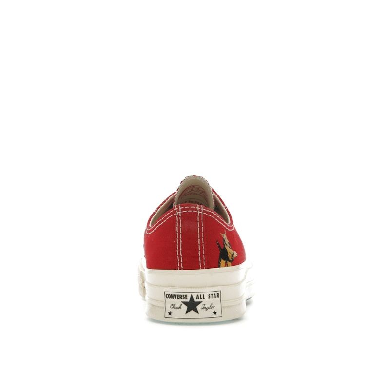 Golf Le Fleur X Converse Chuck 70 Low Darryl Pack - Salsa Unisex Sneakers Red Antique-White Black A12145C