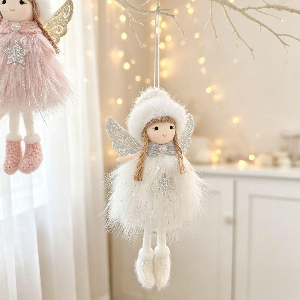 Soft Plush Material Christmas Angel Ornament Angel Hanging Pendant Holiday Gift Giving