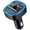 Bluetooth FM Transmitter - SOSENFER - Radio Adapter - USB Charger - Hands-free - Black