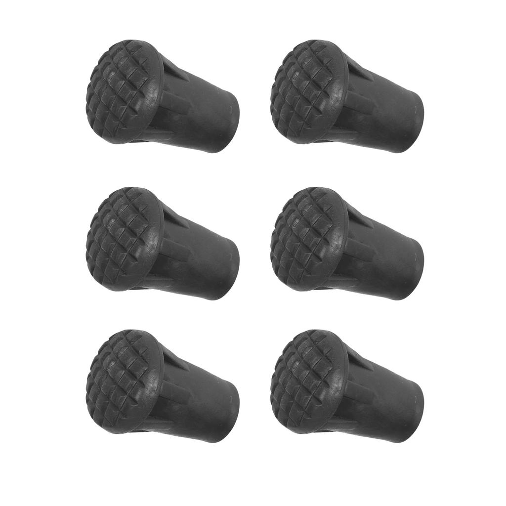 6pcs set Replacement Outdoor Trekking Hiking Pole Tip End Walking Stick Cap Cover Protector