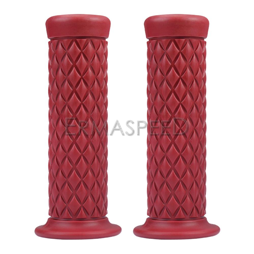 Ретро мотоциклетные ручки, универсальные 7/8 "22 мм 24 мм, нескользящие резиновые ручки руля для мото скутера, мотокросса, мотоцикла