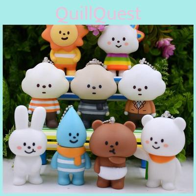 Горячий Пушистый Мистер. Белое облако капля дождя солнечный медведь ПВХ брелок подвеска идеальное качество