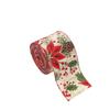 Xmas Linen Christmas Ribbon Tree Printed Bouquet Ribbon Gift Box Packing Strap  Christmas Decor