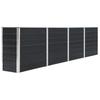 Raised Garden Bed 320 x 40 x 77 cm Galvanized Steel Anthracite Grey