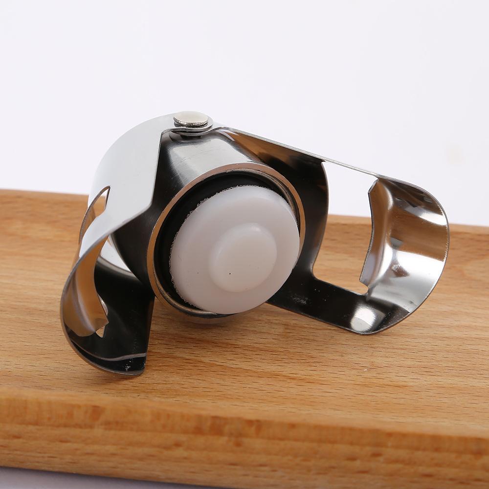 Champagne Bottle Stopper Stainless Steel Vacuum Sealed Sparkling Champagne Wine Beer Bottle Cork Plug Bar Tool 7