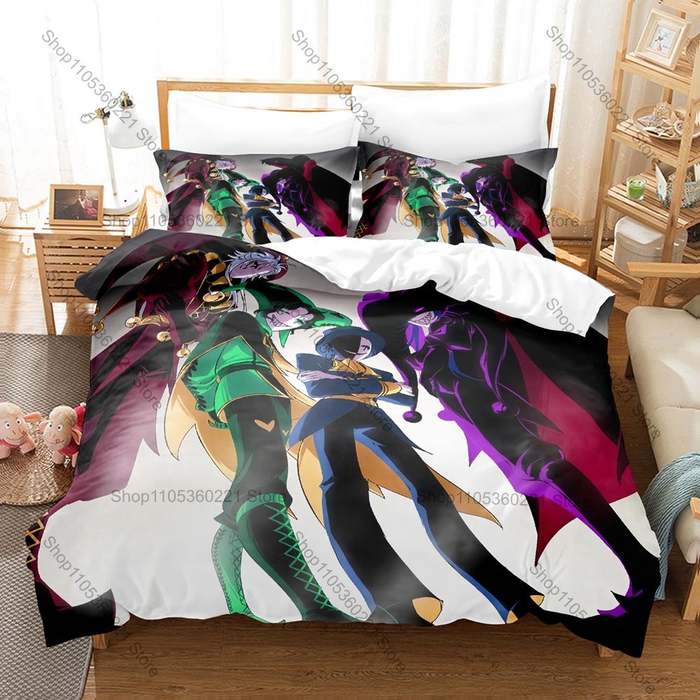 Spooky The Freak Circus Printed Bedding Kit 3PCS Duvet Cover & 2 Pillow Covers Breathable Soft Bed Linens Room Ornament