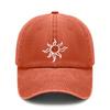 Sun Print Baseball Cap - Vintage Washed Adjustable Soft Fabric Breathable Casual Streetwear Baseball Hat For Men Women Daily Wear Outdoor Sports