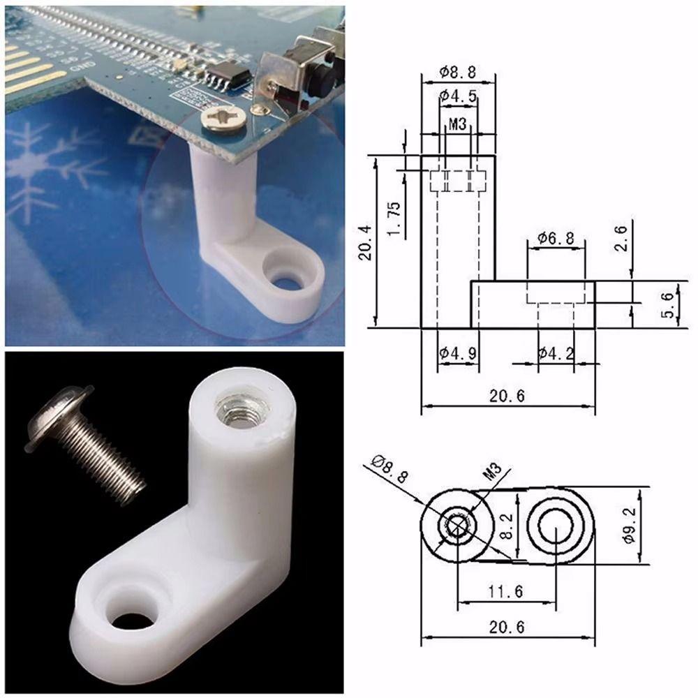 Plastic PCB Mounting Brackets for Securing Motherboards Hosts and Circuit Boards