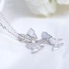 925 Sterling Silver Butterfly Zircon Necklaces &Pendants For Women Fashion Lady Festival Gift Sterling -Silver -Jewelry
