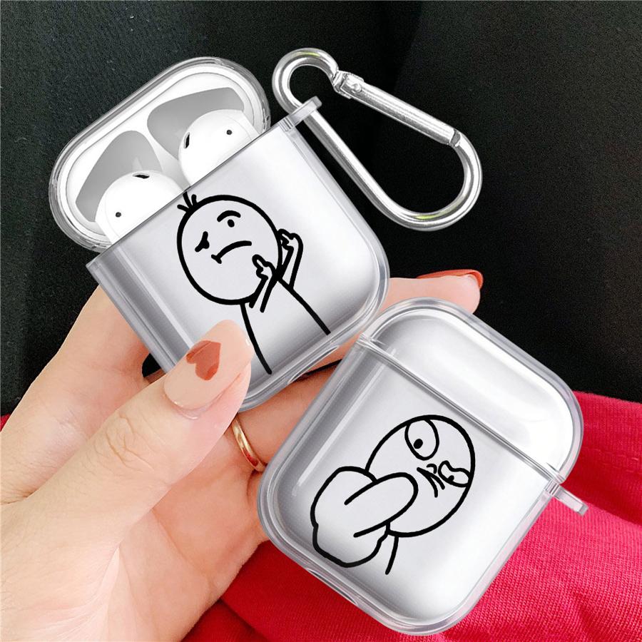 Чехол для Airpods 3 Pro3 4 Pro Pro2 1 2 Прозрачный Чехол для Наушников Чехол Веселый Matchman