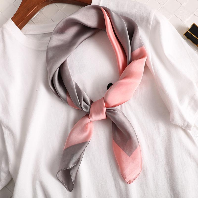 Осенний новый шарф, женский солнцезащитный шелковый шарф, модный теплый шелковый шарф