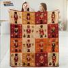 1 шт. Рождественский принт Щелкунчик Фланелевое одеяло Диван Дневной сон Досуг Мягкий плед Ковер Несколько размеров Машинная стирка