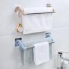 Stainless Steel Double Towel Holder Rotating Towel Rack Bathroom Kitchen Wall-mounted Towel Rack Holder Bathroom Accessories
