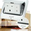 20A Pop-Up Hidden Ground Socket USB Charging Socket Aluminum Alloy Waterproof Floor Socket