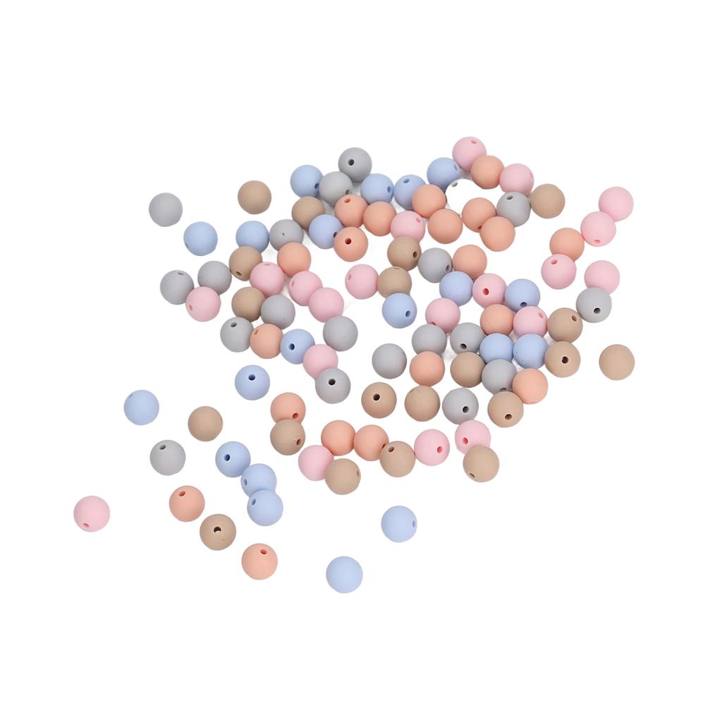 100 шт. 9 мм силиконовые бусины DIY круглые многоцветные силиконовые бусины для ожерелий детские игрушки