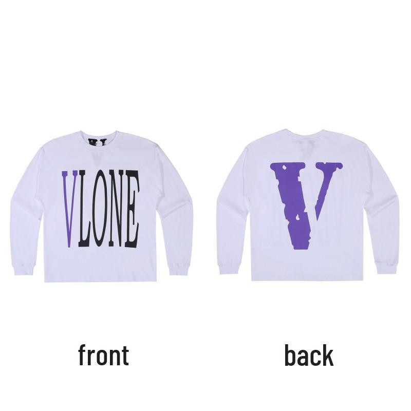 Унисекс худи VLONE с большим V и длинным рукавом - Модный стиль, вдохновленный Ван Ибо