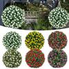 1/2Pcs 20/25CM Artificial Boxwood Topiary Ball UV Resistant Weather-proof Hanging Faux Flower Greenery Sphere Outdoor Garden Porch Patio Fake Boxwood