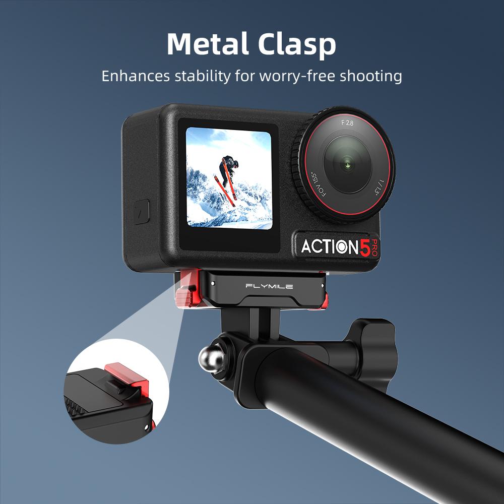 Магнитное крепление Flymile для DJI Osmo 360 Аксессуары Удлинительный кронштейн для Action 5 Pro/Action 4 Крепление-адаптер