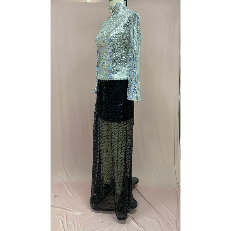 Women's Summer Sequins Long Half-body Skirt