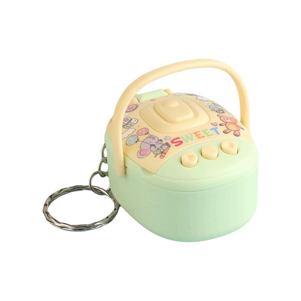Sound Recording Recorder Toy Pendant Multicolor Keyring Pendant Simulated Rice Cooker Keychain Toy