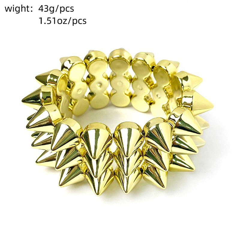 Украшения Y2K Трехслойный браслет с шипами-пусетами Панк Гранж Крутые Модные Браслеты Для Женщин Готические Аксессуары