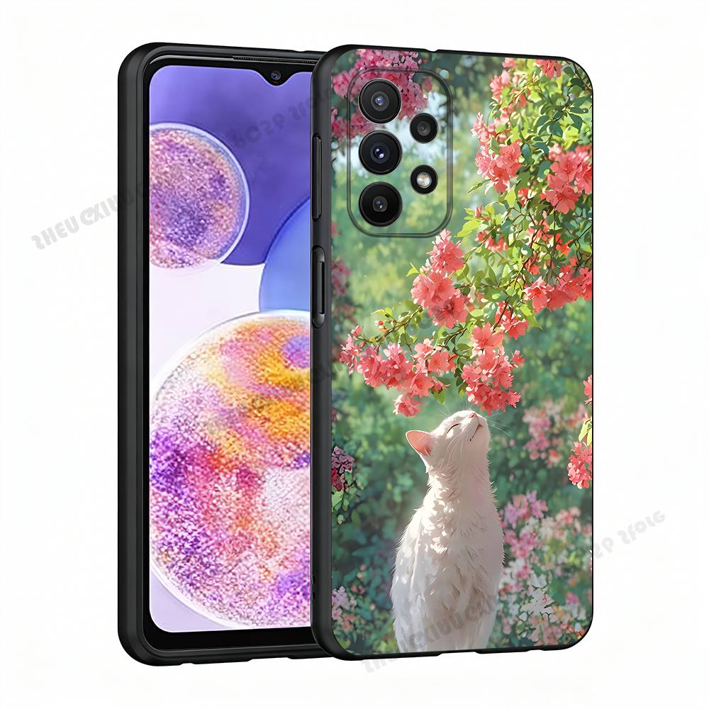 Flowers Cats Case For Samsung A21 31 51 53 71 20 22 30 32 42 50 10 11 4G 5G Cover