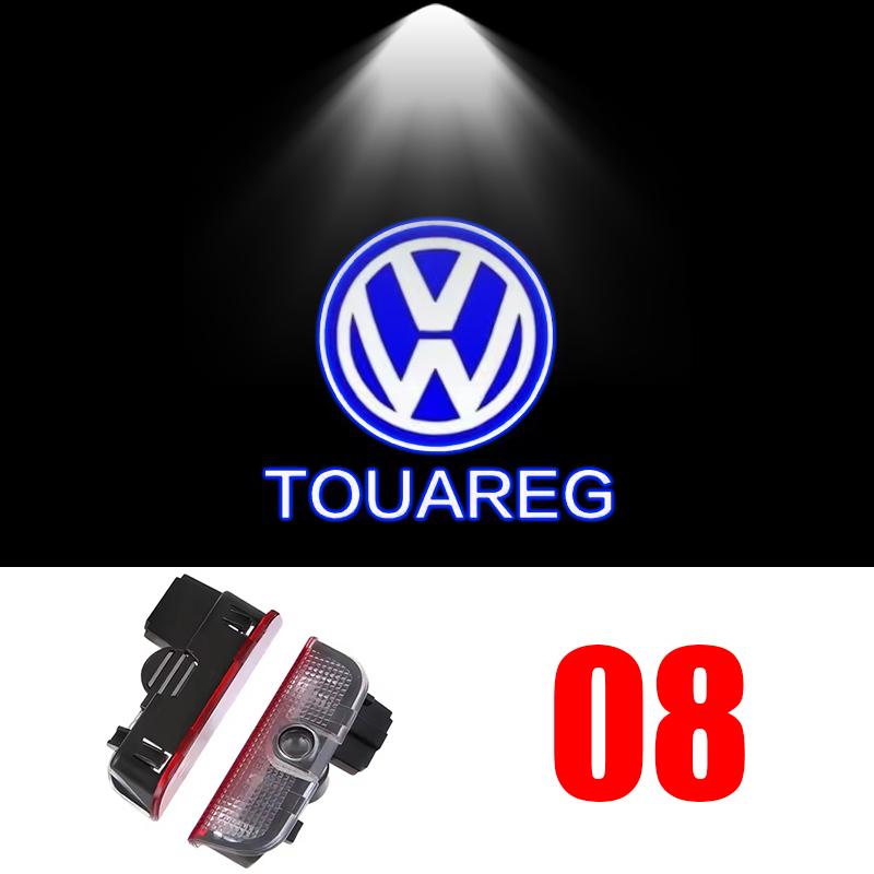 2Pcs LED Car Door Projector Welcome Ghost Shadow Light For VW Touareg Golf 5 6 7 Passat B6 B7 B8 B9 MK6 MK7 R GTI Accessories