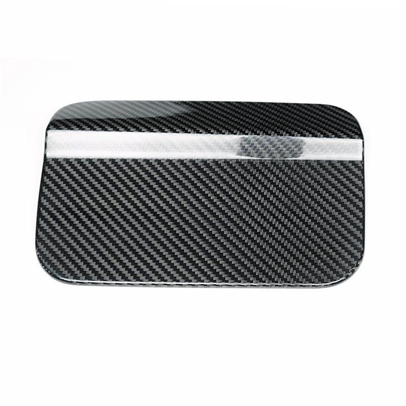 For SEAT LEON 2017- Real Carbon Fiber Fuel Tank Cover Trim Panel Auto Accessories