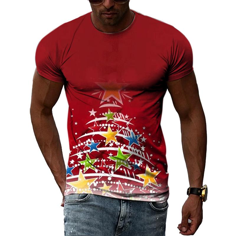 Christmas Atmosphere Original Pattern 3D Printed T-Shirt Christmas Eve New Year Clothing Comfortable Versatile High Quality Top