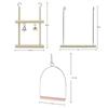 Natural Wooden For Bird Cage Bird  Supplies Swing Parrots Swing Toy Hammock Birds Perch Bird Stand