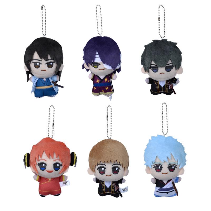 Новая плюшевая игрушка Саката Гинтоки 12 см Gintama Плюшевая кукла Брелок Украшение для сумки Кукла Набитая Коллекция Детские игрушки Подарок на день рождения