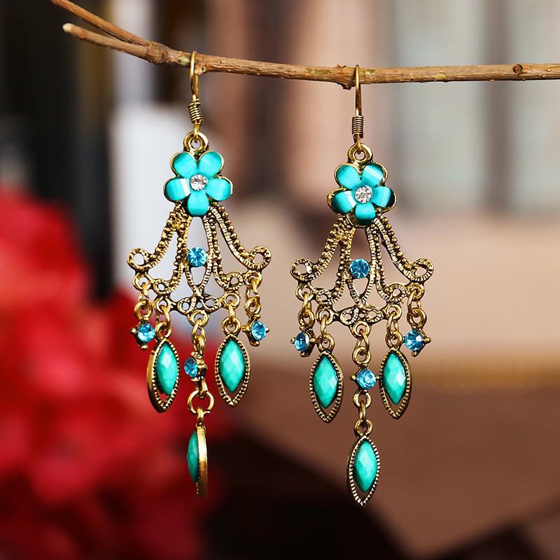 Ваши разноцветные ретро-серьги с цветами Dixi - Серьги-ромашки в этническом стиле