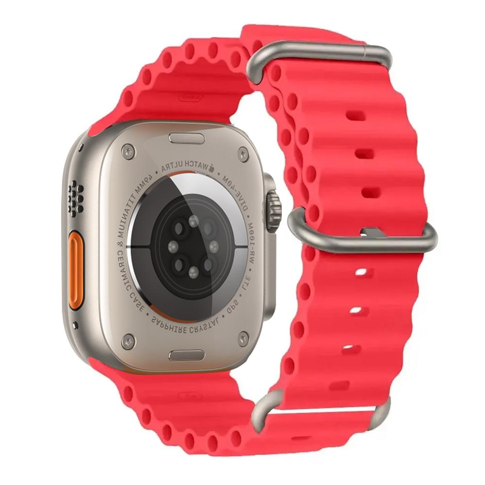 Ocean Strap for apple watch Band 49mm 44mm 40mm 45mm 41mm 46mm silicone bracelet correa iWatch series 7 6 5 3 se 8 9 10 ultra 2