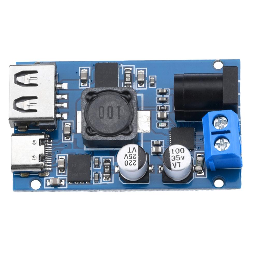 QC3.0 PD3.0 PPS Step Down Power Supply Module DC-DC 8.2V-32V to 3V-20V Buck Converter USB+Type-C Dual Port Output