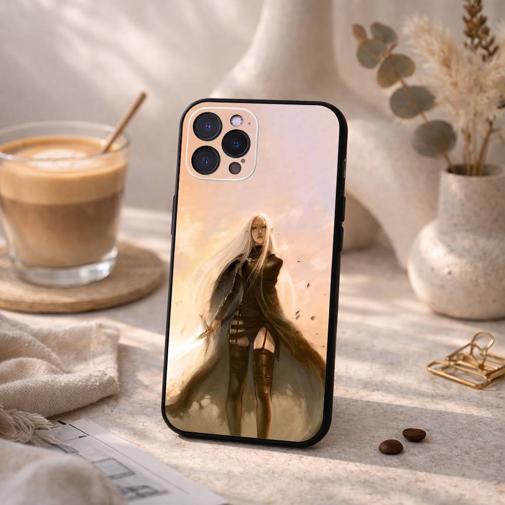 Classic C-Claymore Claire Phone Case For iPhone17,16,15,14,13,12,Plus,Pro Max, 5G Others Soft Black Cover