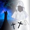 Загадочный Темный Плащ с Ожерельем-Крестом - Средневековый Костюм на Хэллоуин