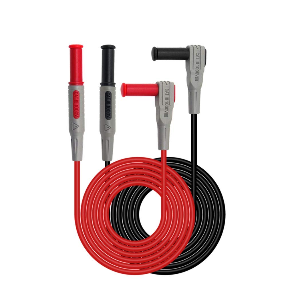The WINGONEER multimeter test lead kit includes safety alligator clip banana plugs for testing hook cables.
