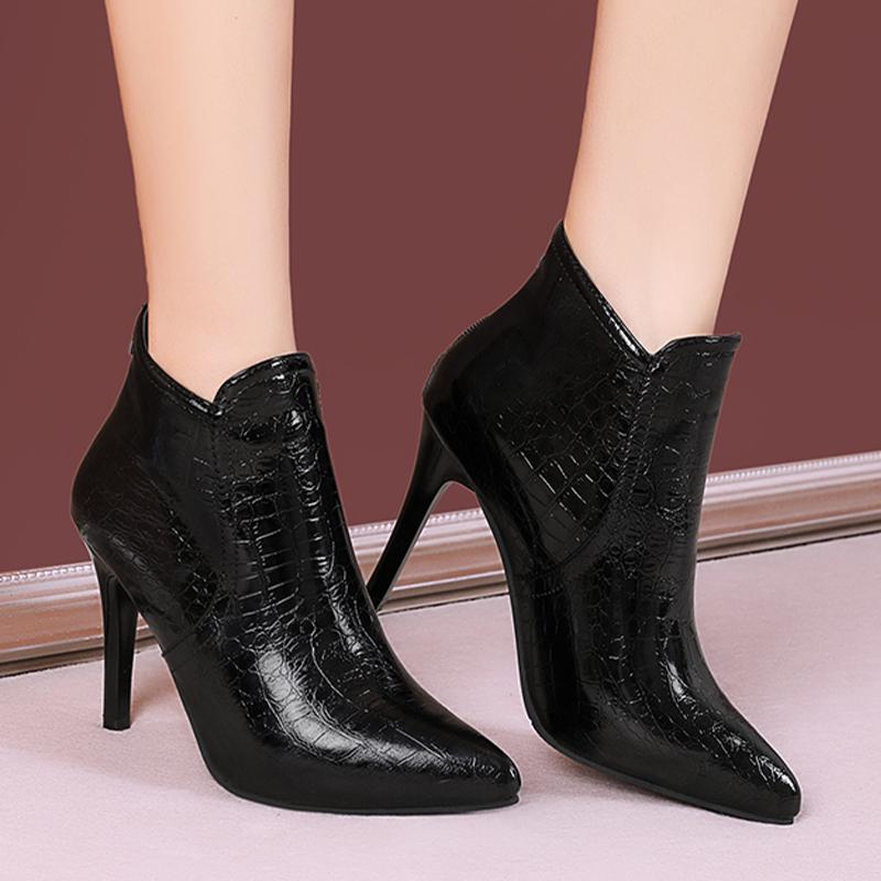 Ботильоны на высоком каблуке, женские туфли с острым носком и тонким каблуком, элегантные туфли-лодочки для женщин, тренд 2024 года, новое модное платье Chelsea Botas Mujer