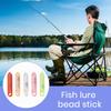 10Pcs Fluorescent Color Plastic Shell Hanging Hole Fishing Rattle Bead Loud 2 Steel Beads Fish Lure Rattle Stick Fishing Accessories