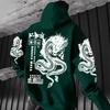 Kirin sweater Guochao casual hooded large size loose neutral jacket