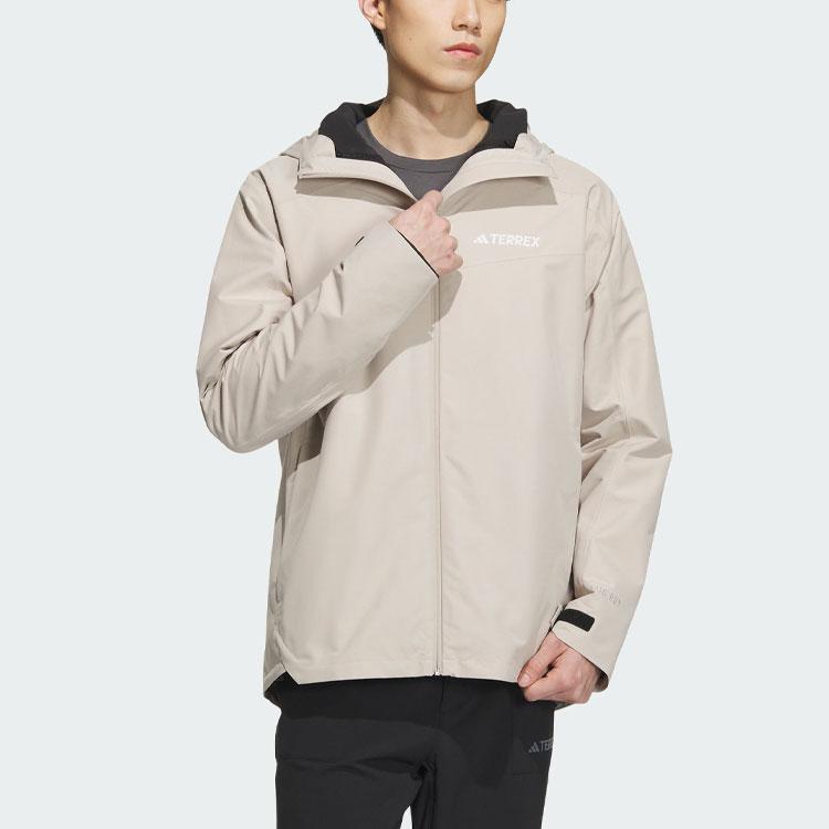 adidas Три-в-одном Rain.Rdy Outdoor Водонепроницаемая мягкая куртка для мужчин Куртки светло-хаки IL8973