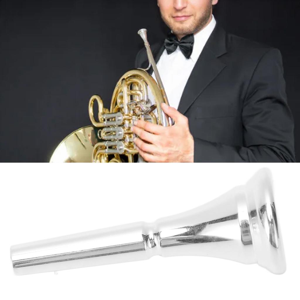 Серебряный мундштук для валторны, профессиональный латунный стандартный мундштук для французской валторны для замены