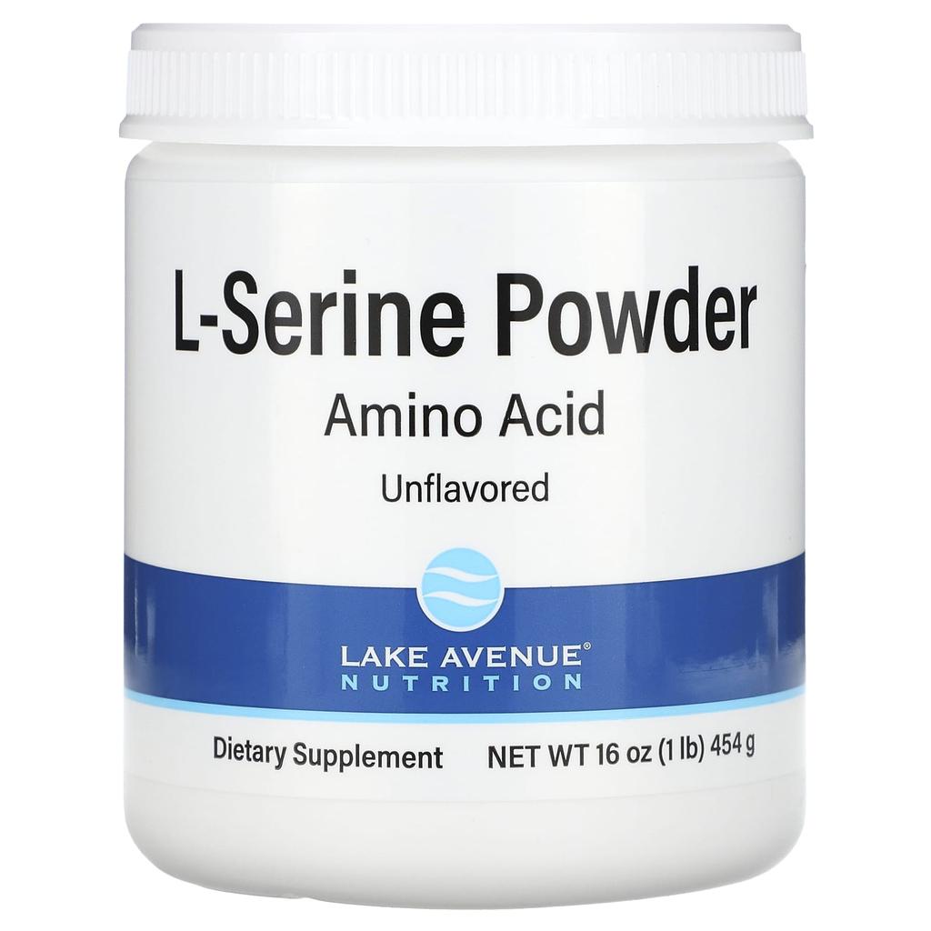 Lake Avenue Nutrition L-Serine, Unflavored Powder, 1 Lb (454 G)