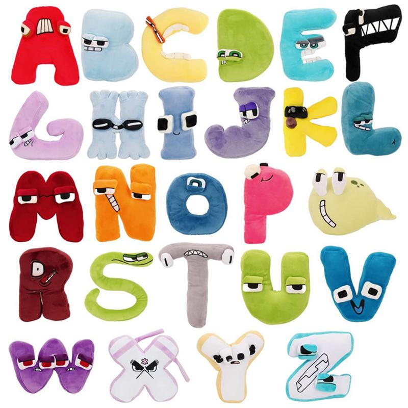 Alphabet Plush Doll Preschool Stuffed Animals and Toys for Children and Kids Decoration A-Z Toys Educational Plush Animals
