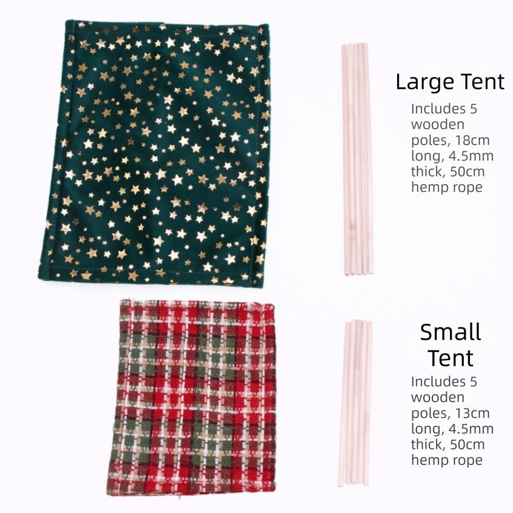 Christmas Decor Doll House Tent Simulated Outdoor Miniature Tent Model  Doll Accessories