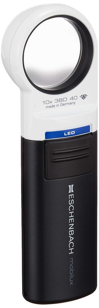 Eschenbach mobilux LED mobase LED Широкосветящаяся Лупа Специальная + и Стойка, 35мм (10-кратное увеличение), 1511-10M