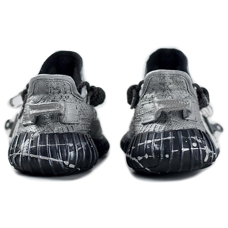 Adidas Originals Yeezy Boost 350 V2 Cushioning Abrasion Resistant Breathable Low top Casual Shoes Unisex Liquid Silver HQ4540(Team96-)